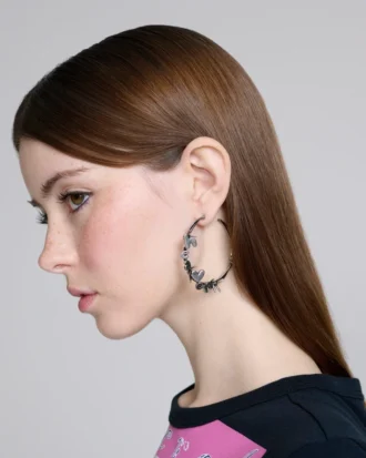 Barbed Wire Hoop Earrings