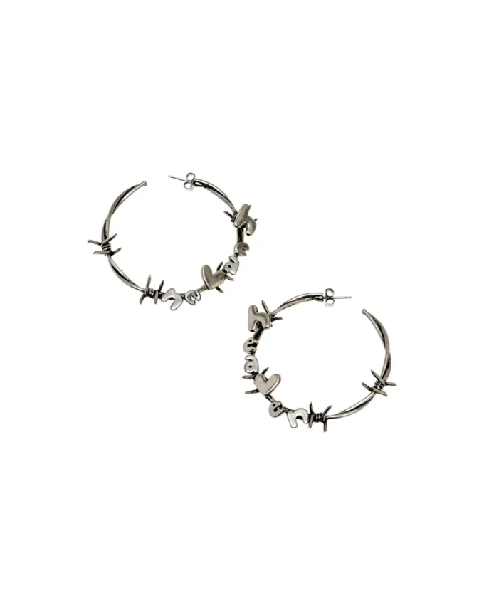Barbed Wire Hoop Earrings