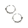 Barbed Wire Hoop Earrings