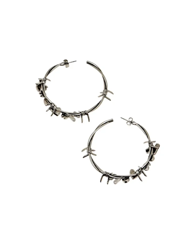 Barbed Wire Hoop Earrings