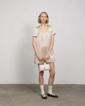 Crushed Satin Dress