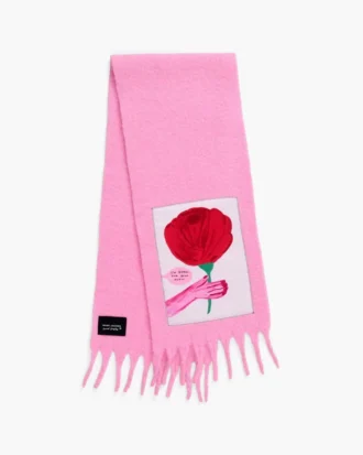 David Shrigley X Marc Jacobs Oh Rose Wool Scarf