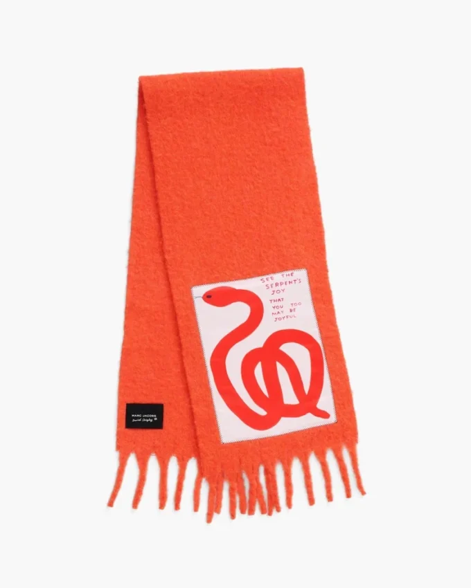 David Shrigley X Marc Jacobs Snake Wool Scarf David Shrigley X Marc Jacobs Snake Wool Scarf