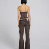 Detached Waistband Flared Jeans