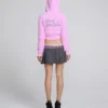 Fuzzy Shrunken Knit Zip-Up