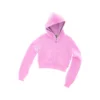 Fuzzy Shrunken Knit Zip-Up