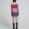 Off Shoulder Hole Knit Top