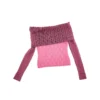 Off Shoulder Hole Knit Top