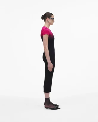 Ombr&eacute; Spray Shrunken Tee Dress