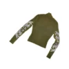 Plated Knit Zip Up