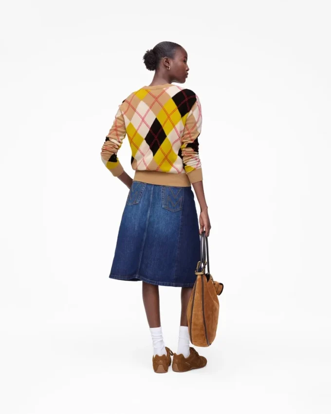 Preppy Daisy Argyle Crewneck