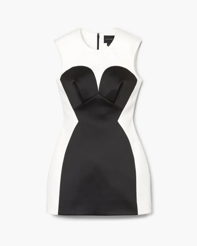 Seamed Up Satin Dress