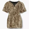 Sequin V-Neck Knit Dress Sequin V-Neck Knit Dress