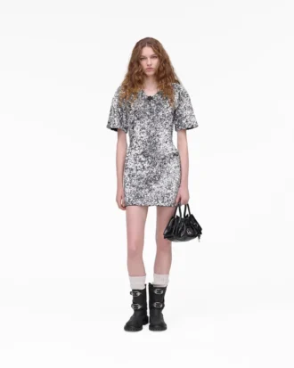 Sequin V-Neck Knit Dress