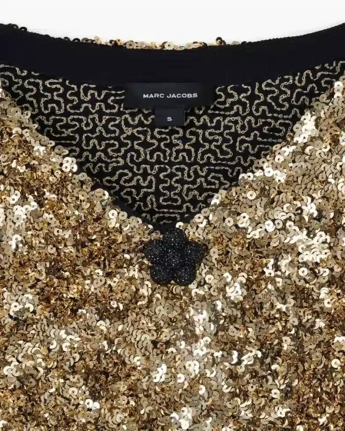 Sequin V-Neck Knit Dress Sequin V-Neck Knit Dress