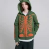 Skeleton Zip-Up Hoodie
