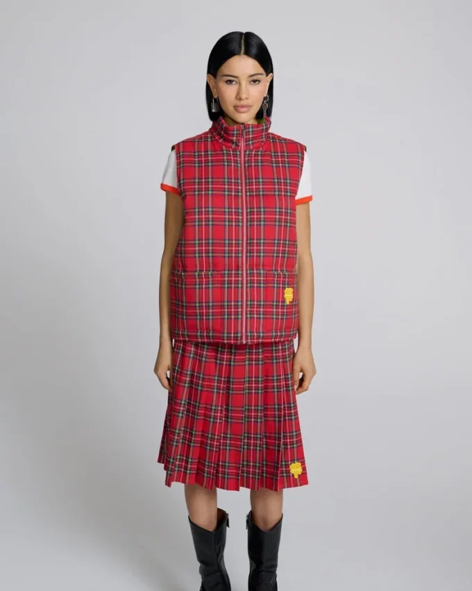 Tartan Puffer Vest