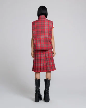 Tartan Puffer Vest