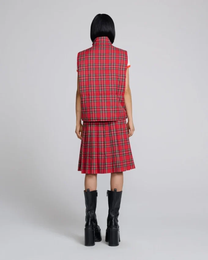 Tartan Puffer Vest