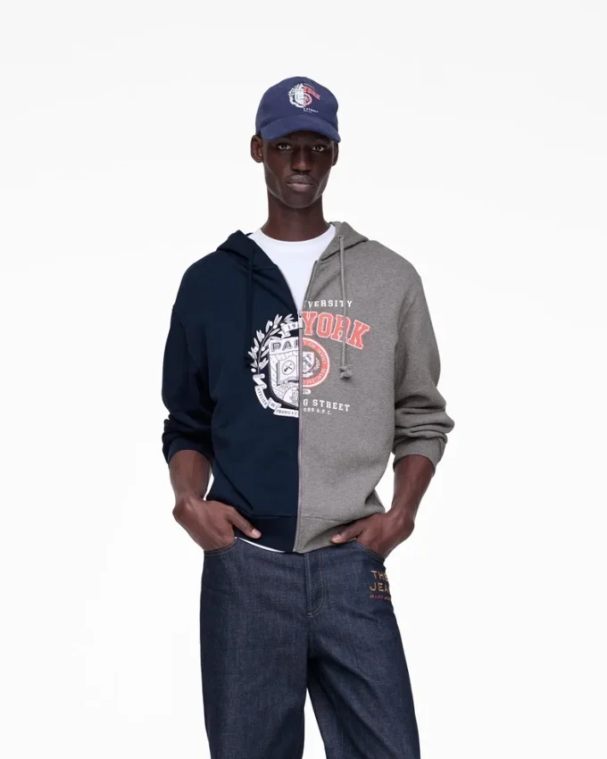 The A.P.C. X Marc Jacobs Split Crest Zip-Up Hoodie
