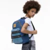 The Biker Colorblock Denim Large Backpack