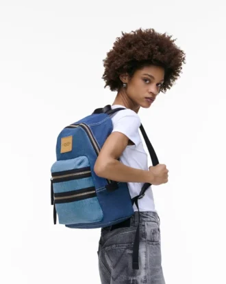 The Biker Colorblock Denim Large Backpack The Biker Colorblock Denim Large Backpack