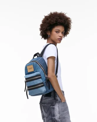 The Biker Colorblock Denim Medium Backpack The Biker Colorblock Denim Medium Backpack