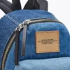 The Biker Colorblock Denim Medium Backpack