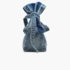 The Bow Denim Mini Sack Bag