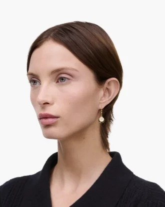 The Button Drop Earrings