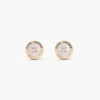 The Button Mother Of Pearl Stud Earrings The Button Mother Of Pearl Stud Earrings