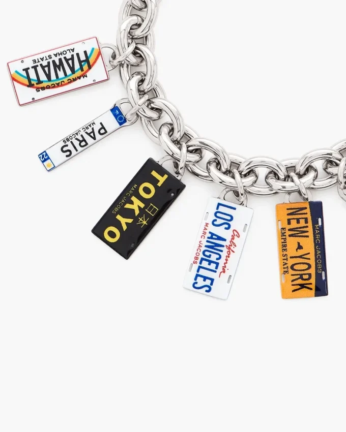 The Cities License Plate Charm Bracelet The Cities License Plate Charm Bracelet