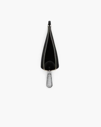 The Coated Glitter Everyday Top Zip Charm Wallet