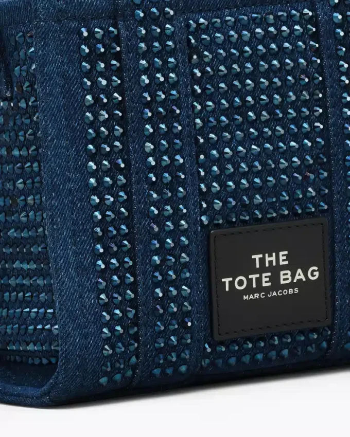 The Crystal Denim Crossbody Tote Bag The Crystal Denim Crossbody Tote Bag