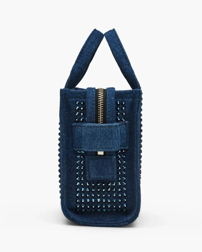 The Crystal Denim Crossbody Tote Bag The Crystal Denim Crossbody Tote Bag