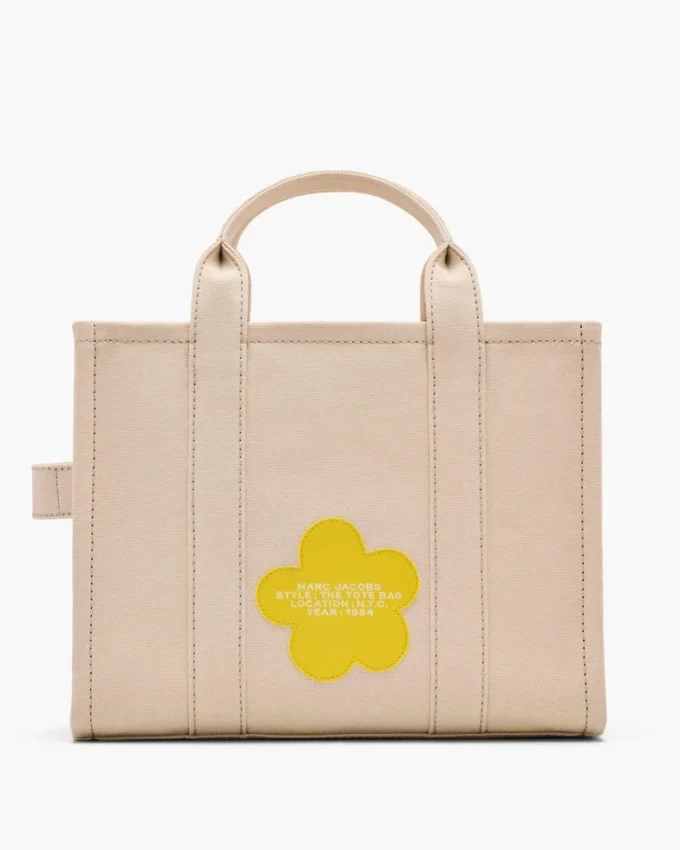The Daisy Script Canvas Medium Tote Bag The Daisy Script Canvas Medium Tote Bag