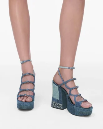 The Deconstructed Denim Kiki Platform Sandal