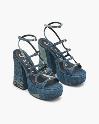 The Deconstructed Denim Kiki Platform Sandal