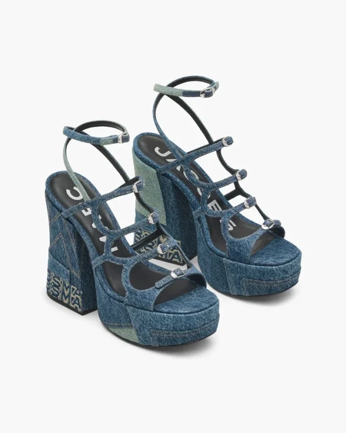 The Deconstructed Denim Kiki Platform Sandal The Deconstructed Denim Kiki Platform Sandal