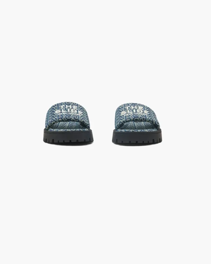 The Denim Monogram Lug Sole Slide The Denim Monogram Lug Sole Slide