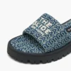 The Denim Monogram Lug Sole Slide The Denim Monogram Lug Sole Slide