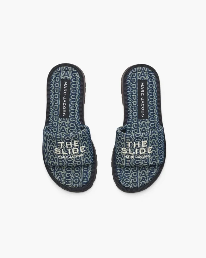 The Denim Monogram Lug Sole Slide The Denim Monogram Lug Sole Slide