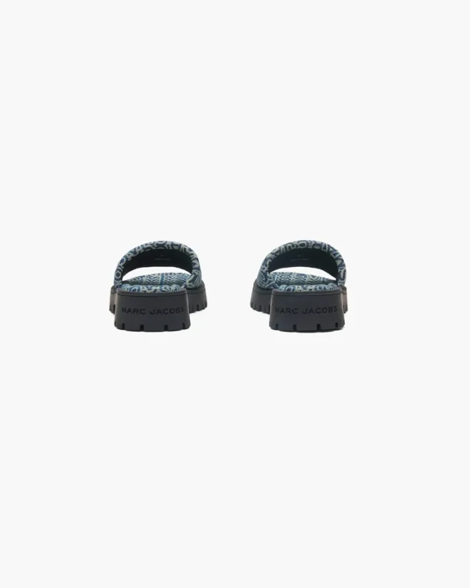The Denim Monogram Lug Sole Slide The Denim Monogram Lug Sole Slide
