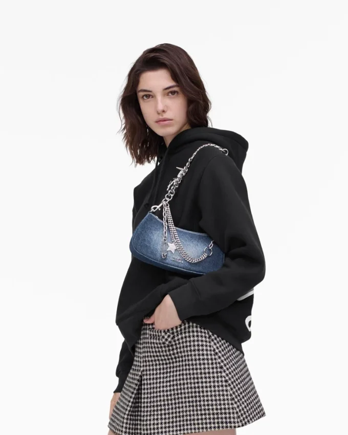The Faded Denim Charm Shoulder Bag The Faded Denim Charm Shoulder Bag