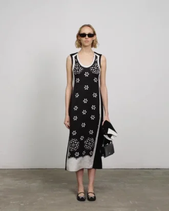 Trompe L’Oeil Eyelet Dress