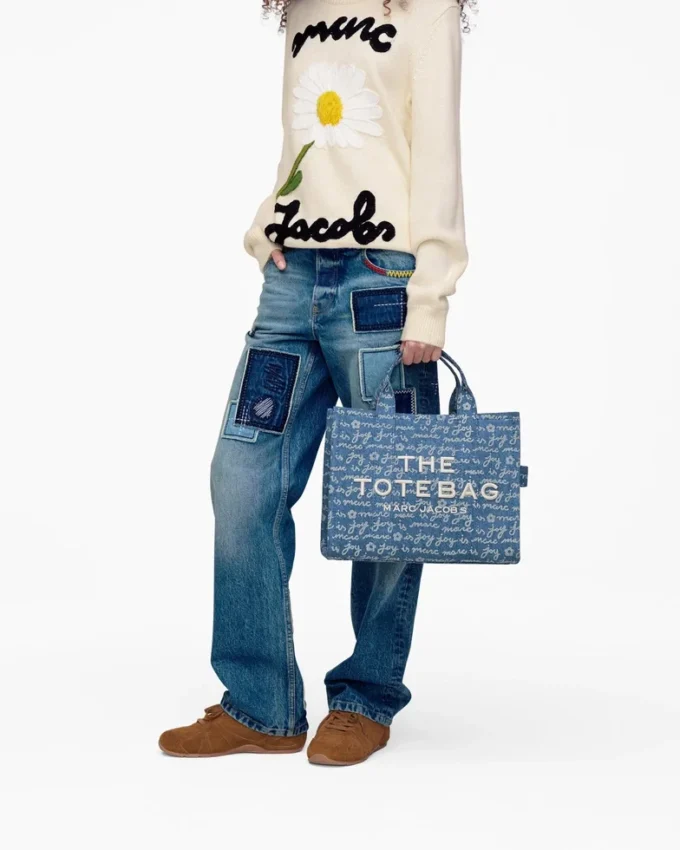 The Joy Denim Medium Tote Bag The Joy Denim Medium Tote Bag