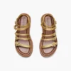 The Metallic Leather Daisy Gladiator Sandal