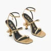 The Metallic Leather Daisy Heel