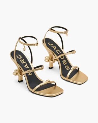 The Metallic Leather Daisy Heel