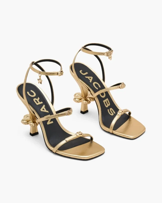 The Metallic Leather Daisy Heel